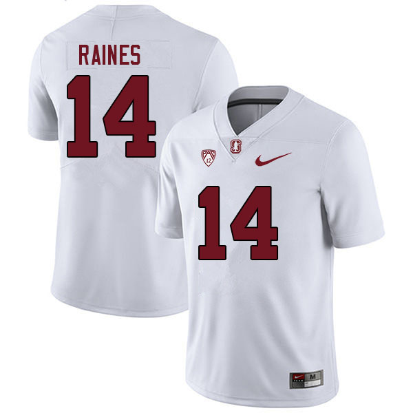 Men #14 Jayson Raines Stanford Cardinal College Football Jerseys Sale-White - Click Image to Close